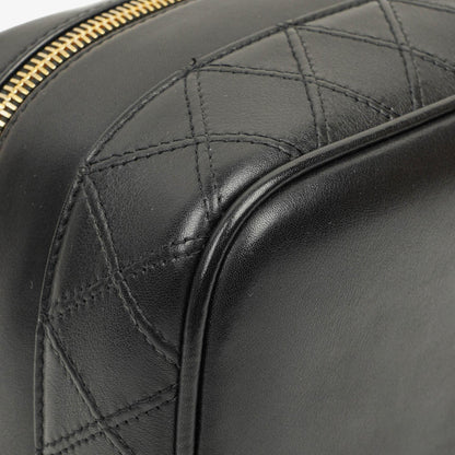 Chanel Timeless Kosmetiktasche Schwarz Lammleder Steppung