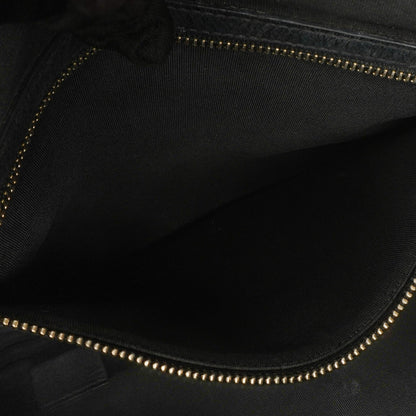 Chanel Boy Medium Clutch aus schwarzem gestepptem Caviar Leder