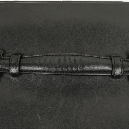 Chanel Vanity Case aus schwarzem gestepptem Leder