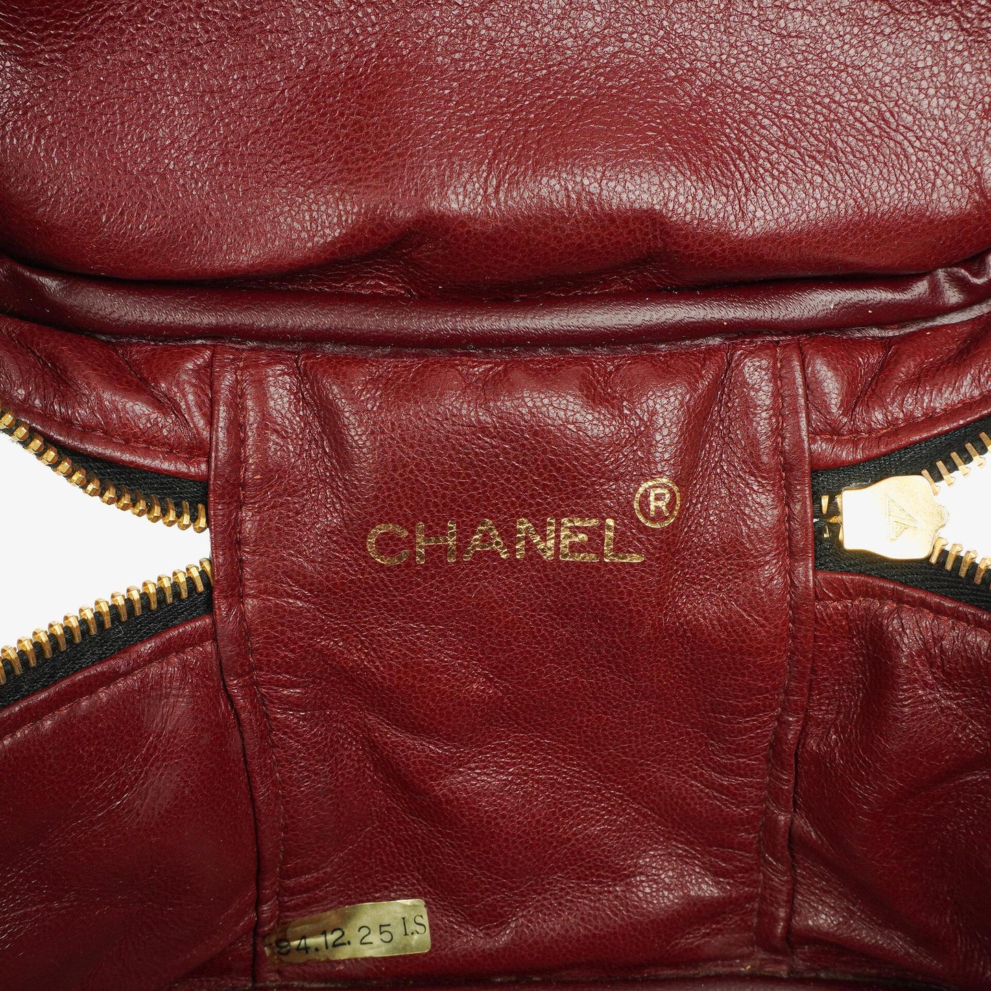 Chanel schwarzer gesteppter Kosmetikkoffer aus Leder