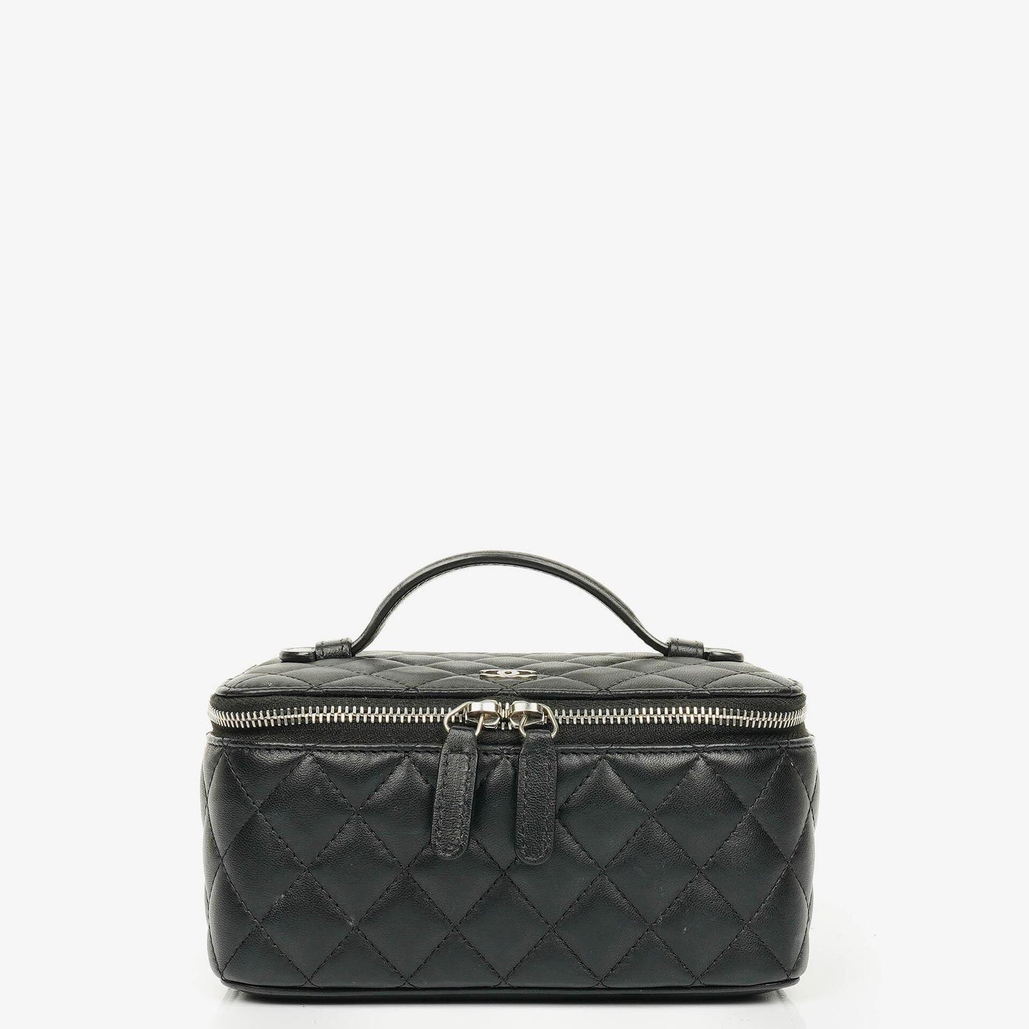 Chanel Vanity Case in Schwarz mit Steppung