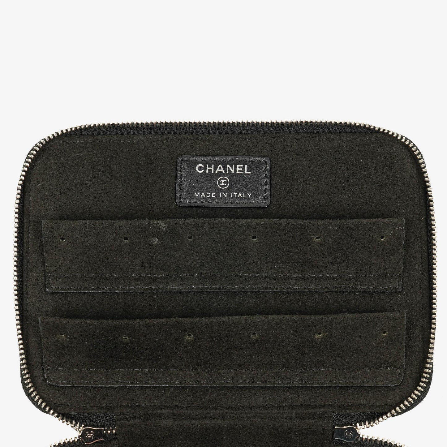 Chanel Vanity Case in Schwarz mit Steppung