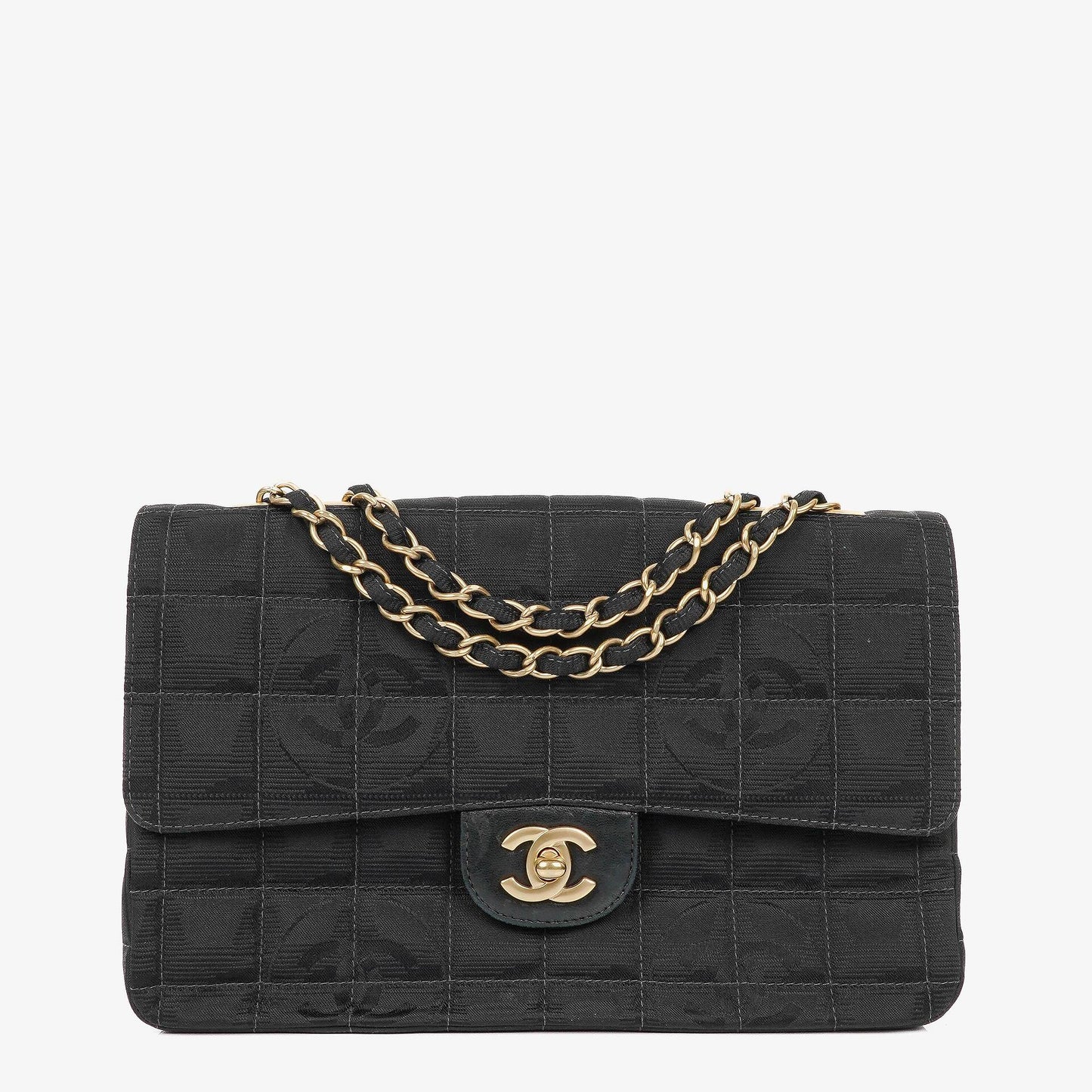 Chanel Travel Line Chocolate Bar Single Flap Tasche in Schwarz