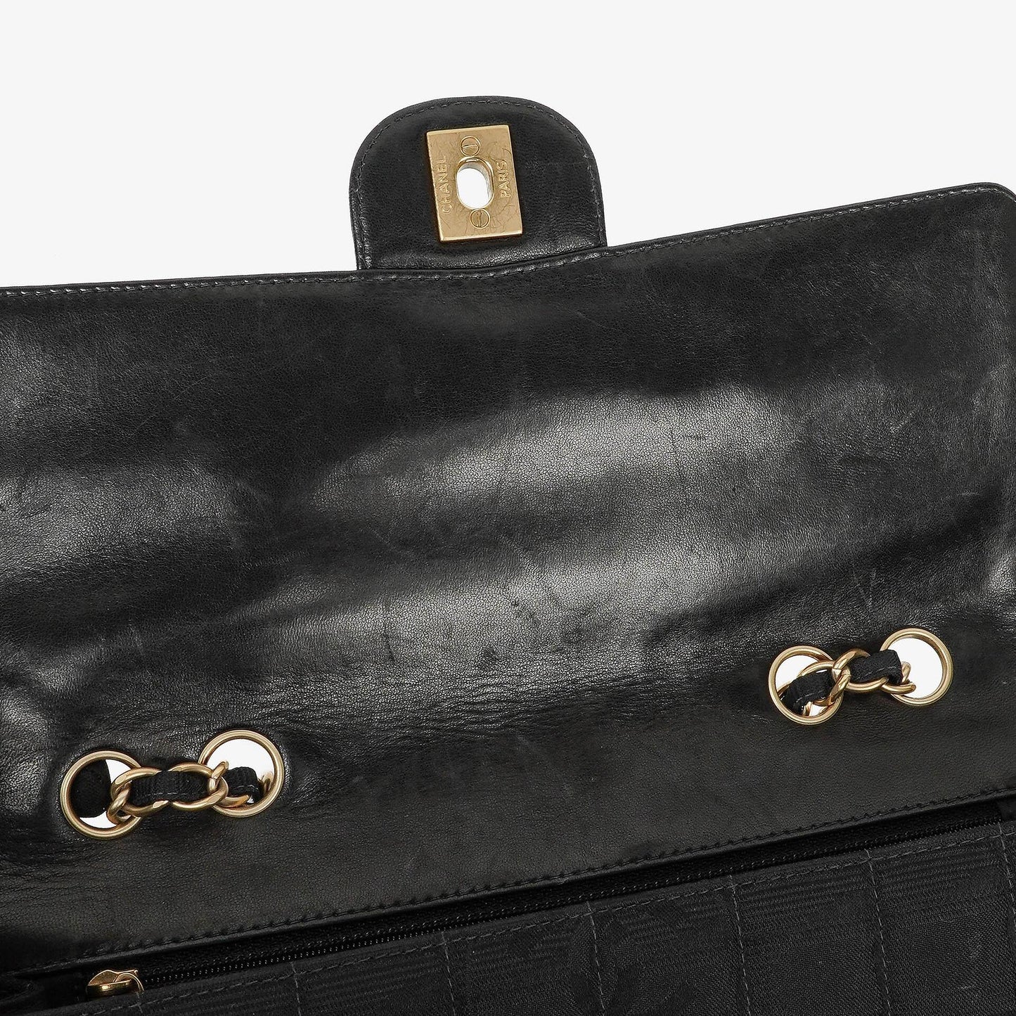 Chanel Travel Line Chocolate Bar Single Flap Tasche in Schwarz