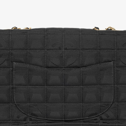 Chanel Travel Line Chocolate Bar Single Flap Tasche in Schwarz