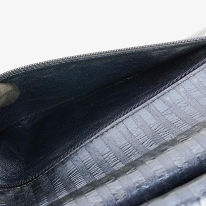 Chanel 2.55 Reissue 227 Jumbo Flap Tasche in Blau Metallic gestreiftem gestepptem Kalbsleder