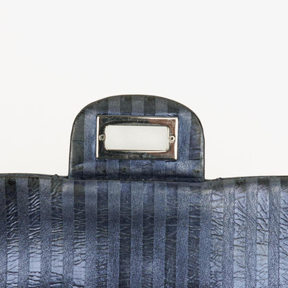 Chanel 2.55 Reissue 227 Jumbo Flap Tasche in Blau Metallic gestreiftem gestepptem Kalbsleder
