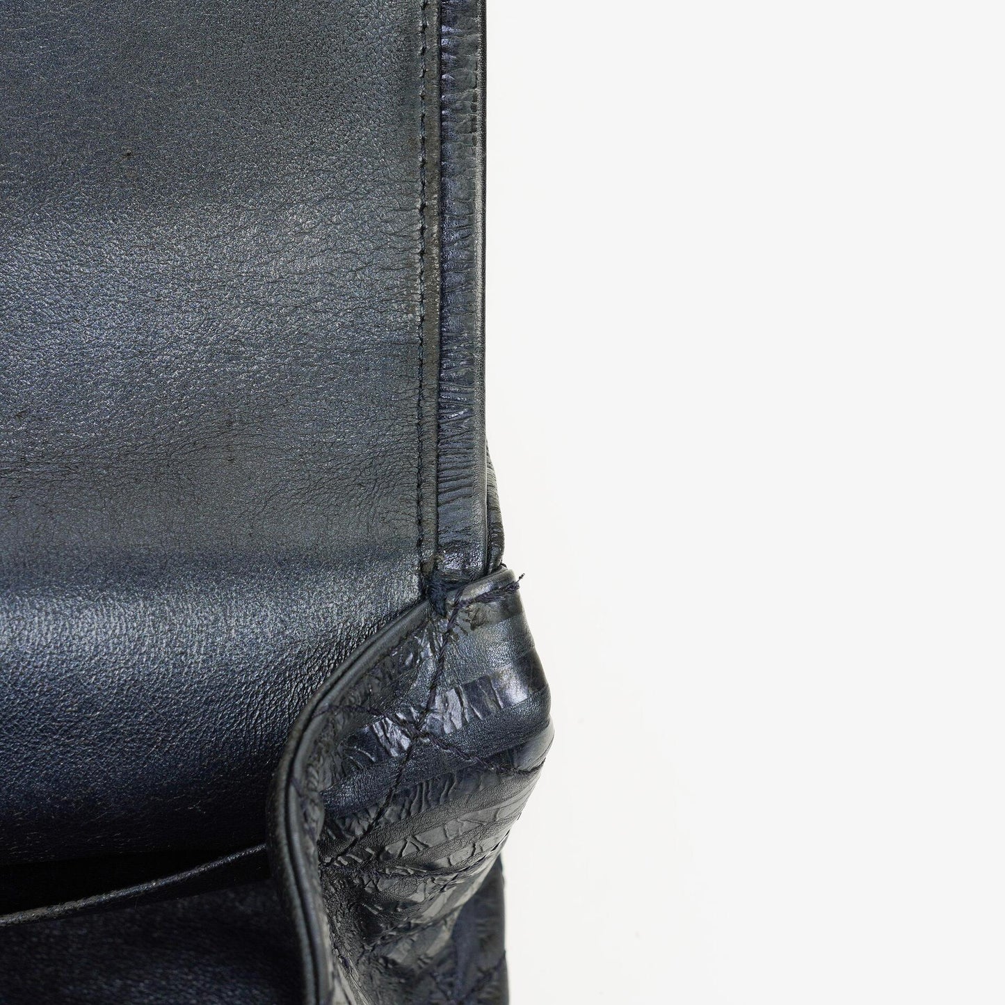 Chanel 2.55 Reissue 227 Jumbo Flap Tasche in Blau Metallic gestreiftem gestepptem Kalbsleder