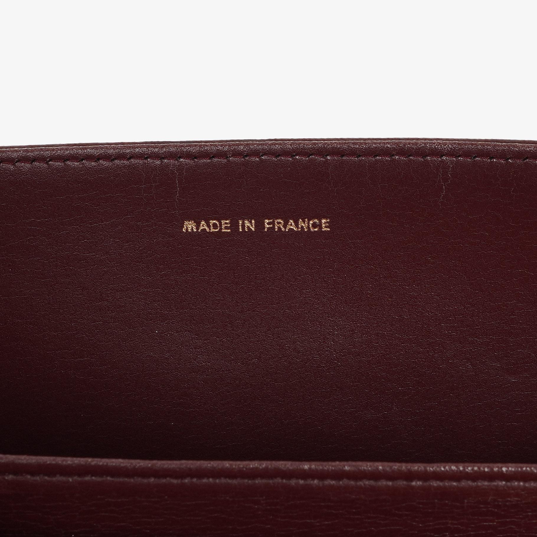 Chanel Mini Classic WOC Full Flap Geldbörse mit Kette aus gestepptem bordeauxfarbenem Lammleder mit 24K vergoldeter Hardware