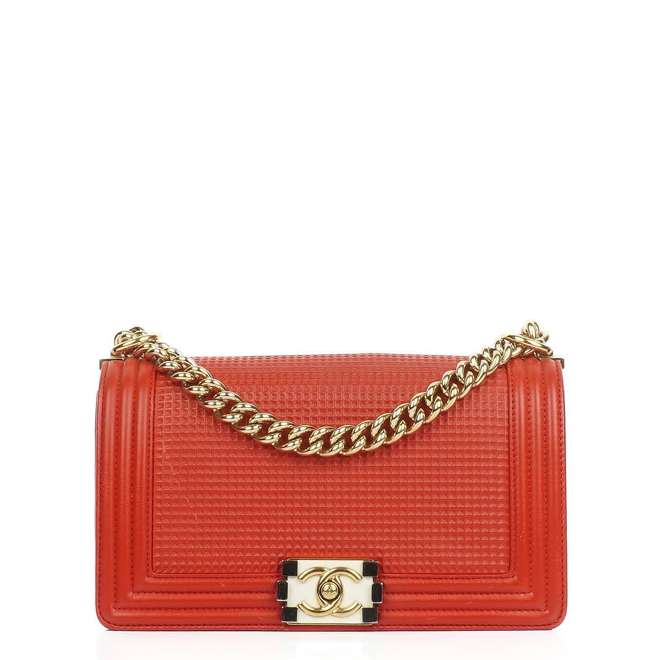 Chanel Boy Flap Tasche aus rotem Leder