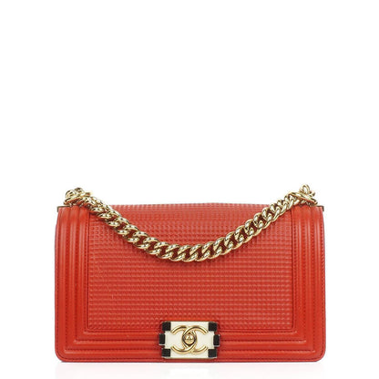Chanel Boy Flap Tasche aus rotem Leder