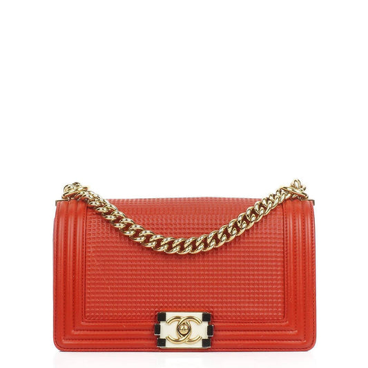 Chanel Boy Flap Tasche aus rotem Leder