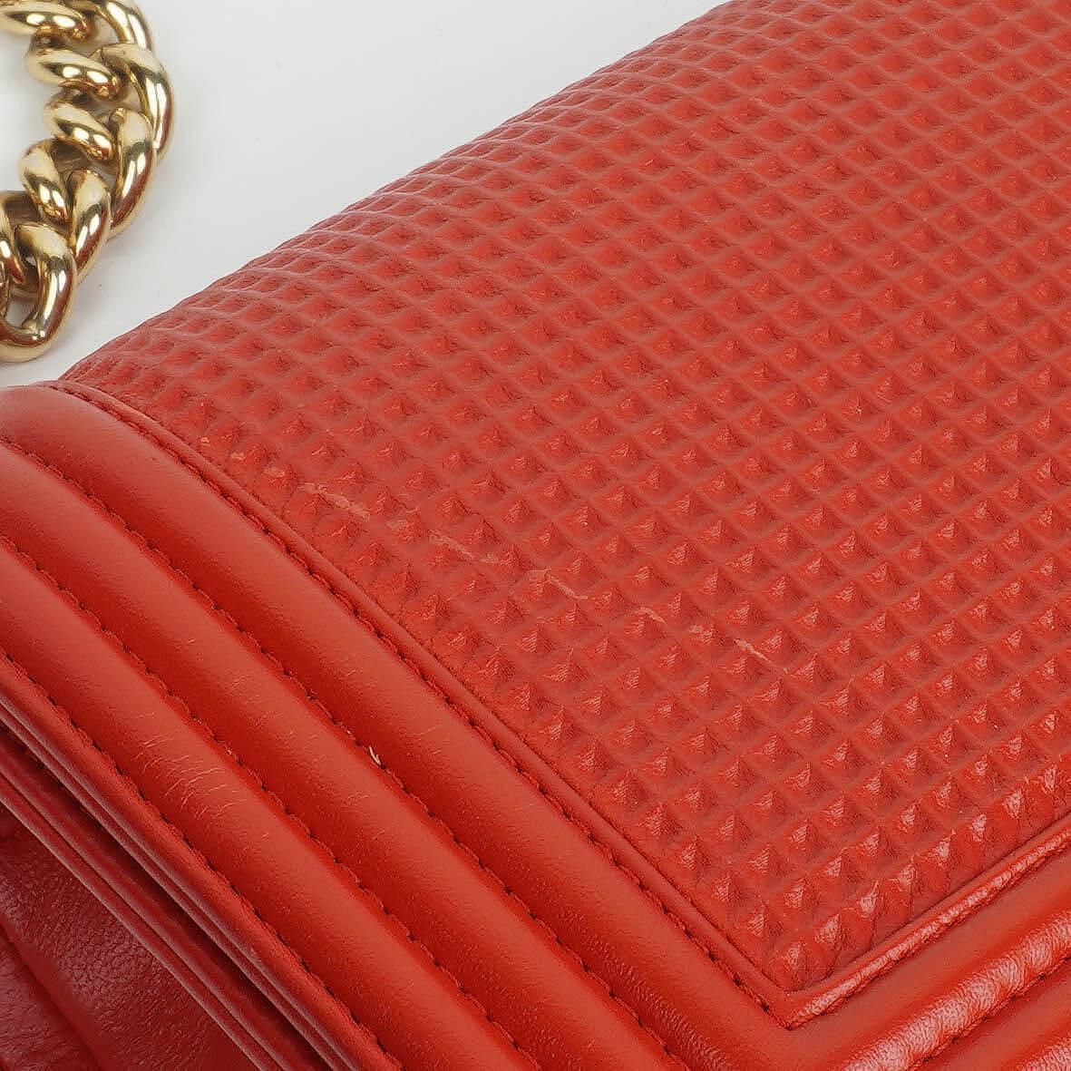 Chanel Boy Flap Tasche aus rotem Leder