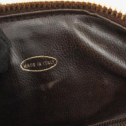 Chanel Braun Caviar Gestepptes Leder Timeless Kosmetiktasche