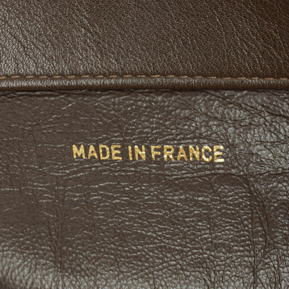 Chanel Tote Bag aus braunem Leder mit CC-Logo und Kette
