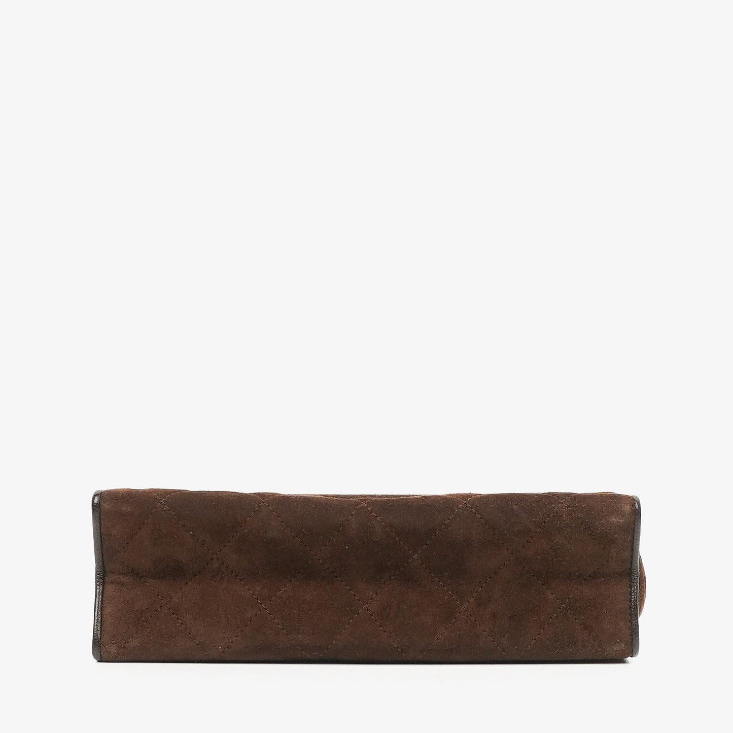 Chanel Braune Gestepptes Wildleder Quaste Klappentasche, 1989-1991