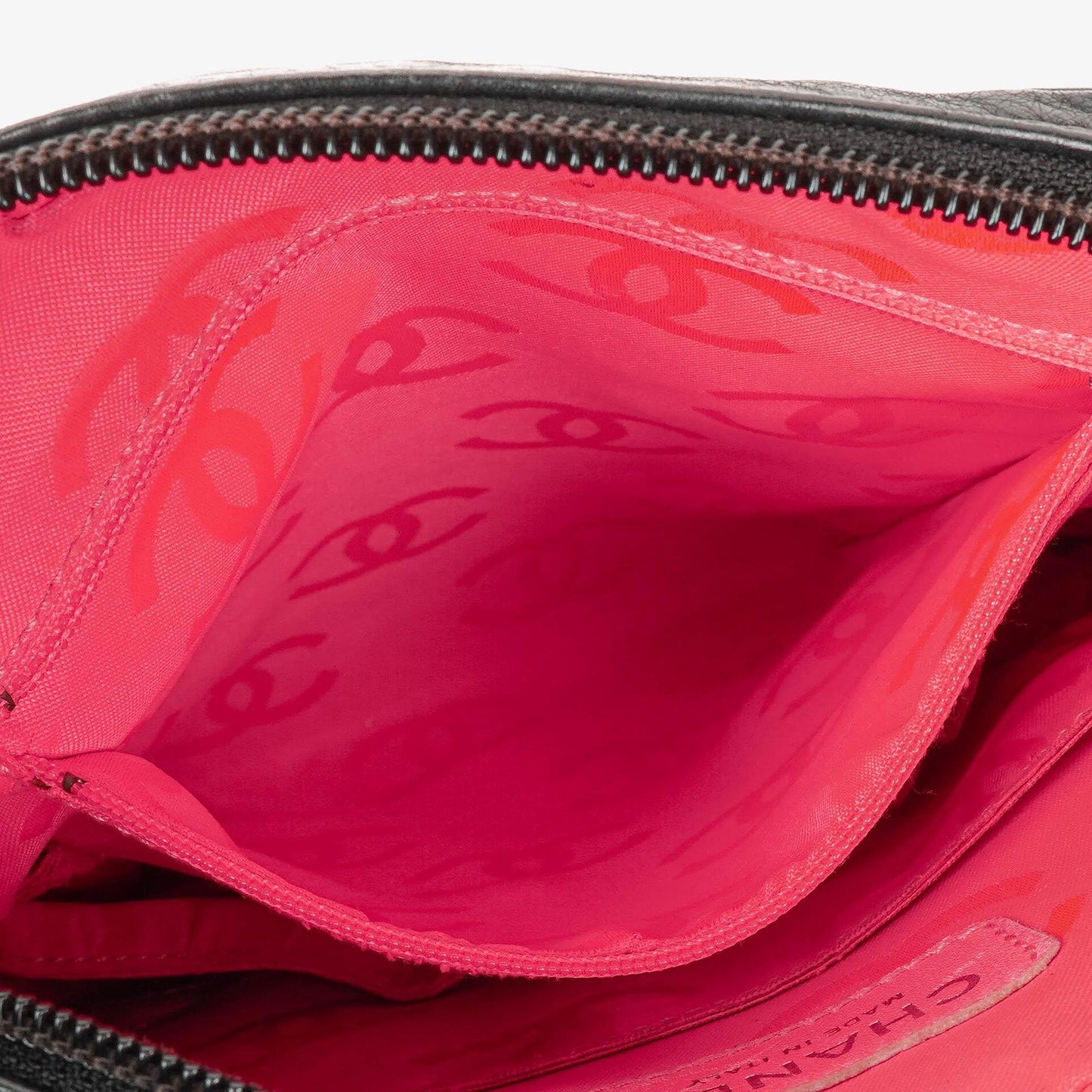 Chanel Cambon Medium Messenger Tasche aus schwarzem gestepptem Leder