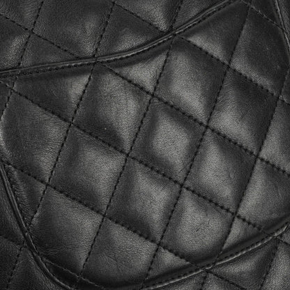 Chanel Cambon Medium Messenger Tasche aus schwarzem gestepptem Leder