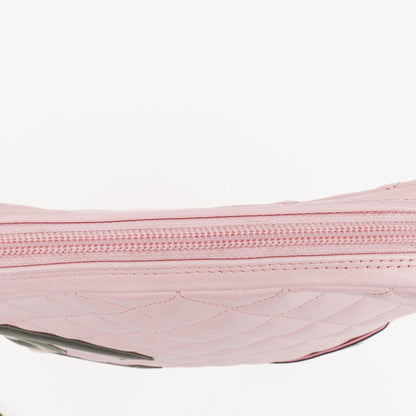Chanel Cambon mittelgroße Messenger-Tasche aus rosa gestepptem Leder