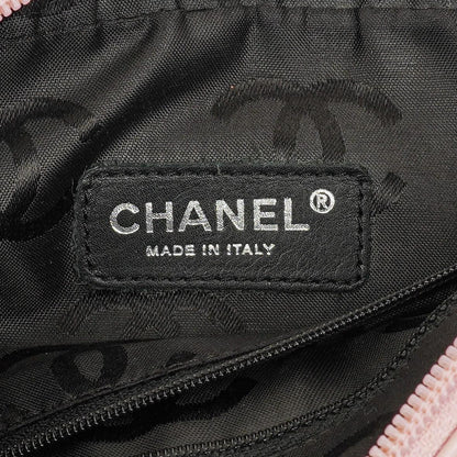 Chanel Cambon mittelgroße Messenger-Tasche aus rosa gestepptem Leder