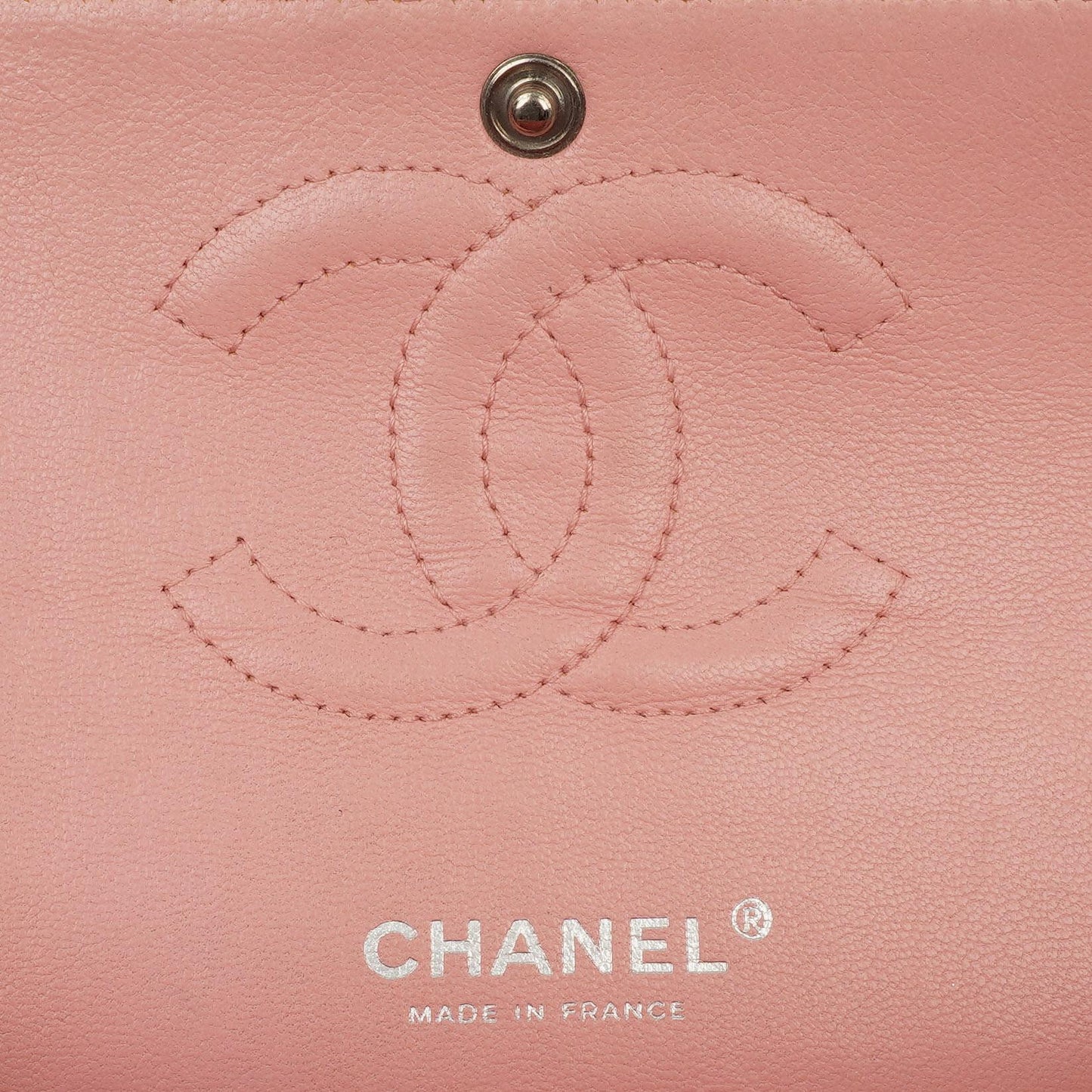 Chanel Camellia Limited Edition Print Tweed Mittelgroße Double Flap Tasche Silberfarbene Beschläge