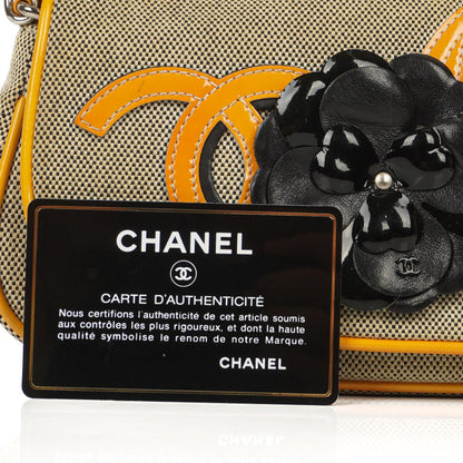 Chanel Camellia No. 5 CC Canvas Klapptasche