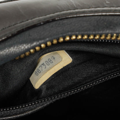 Chanel Camera CC kleine Schultertasche aus schwarzem Lackleder mit Quaste