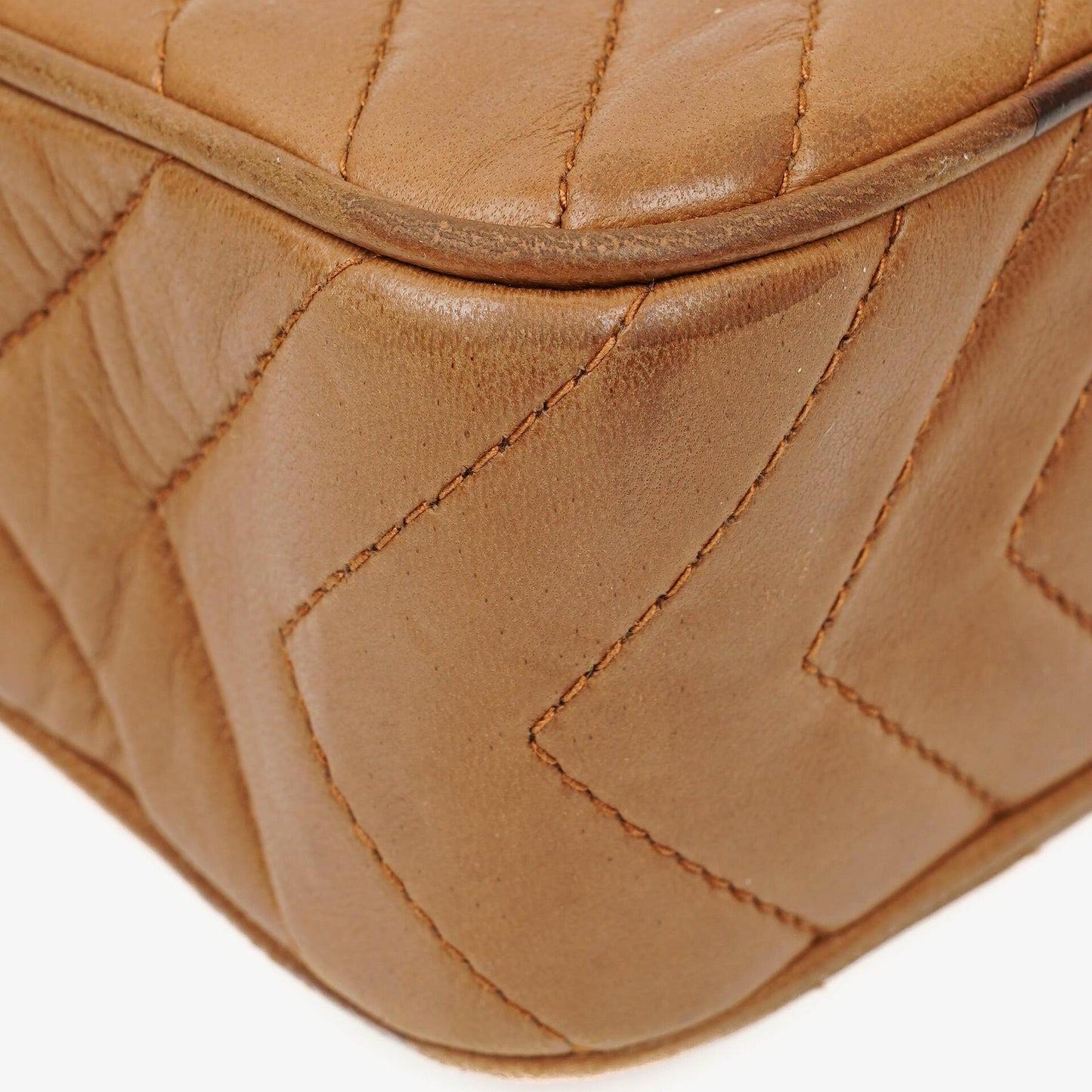 Chanel Camera Umhängetasche aus braunem Leder mit Quaste