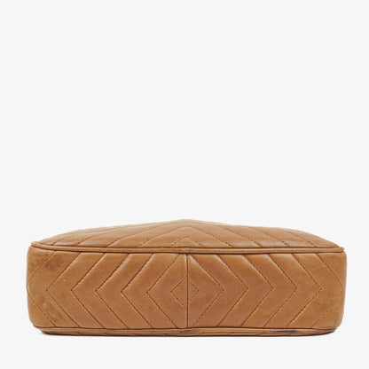Chanel Camera Umhängetasche aus braunem Leder mit Quaste