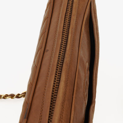 Chanel Camera Umhängetasche aus braunem Leder mit Quaste