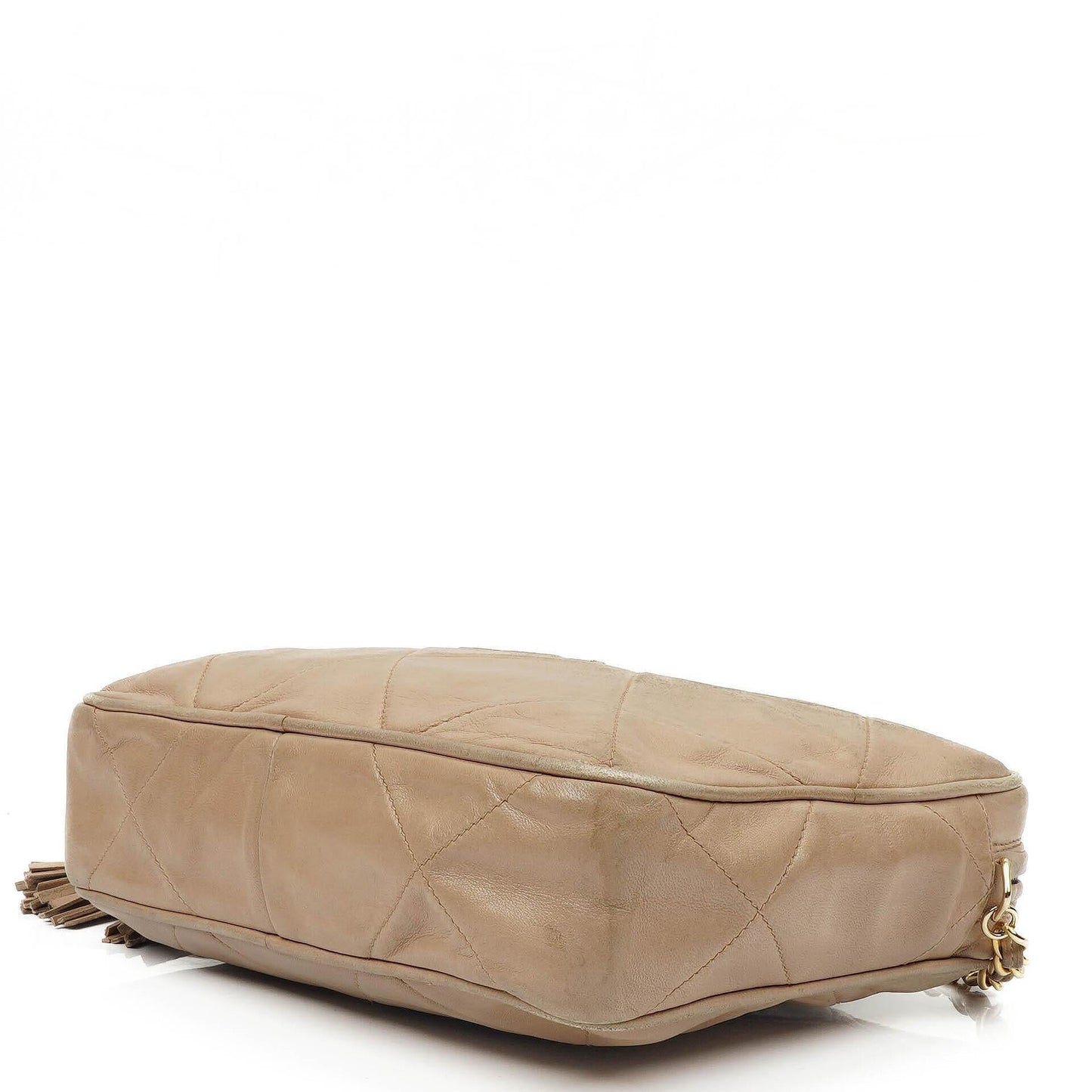 Chanel Kamera Quaste in Beige Stepp-Lammleder