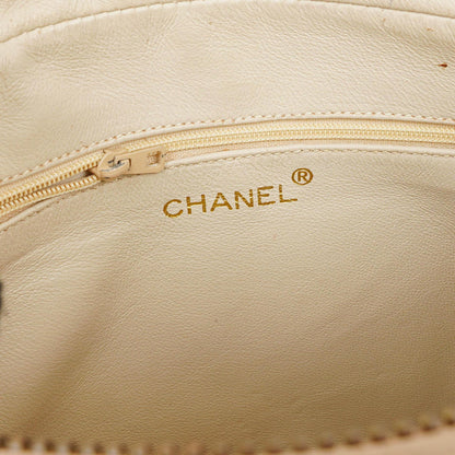 Chanel Kamera Quaste in Beige Stepp-Lammleder