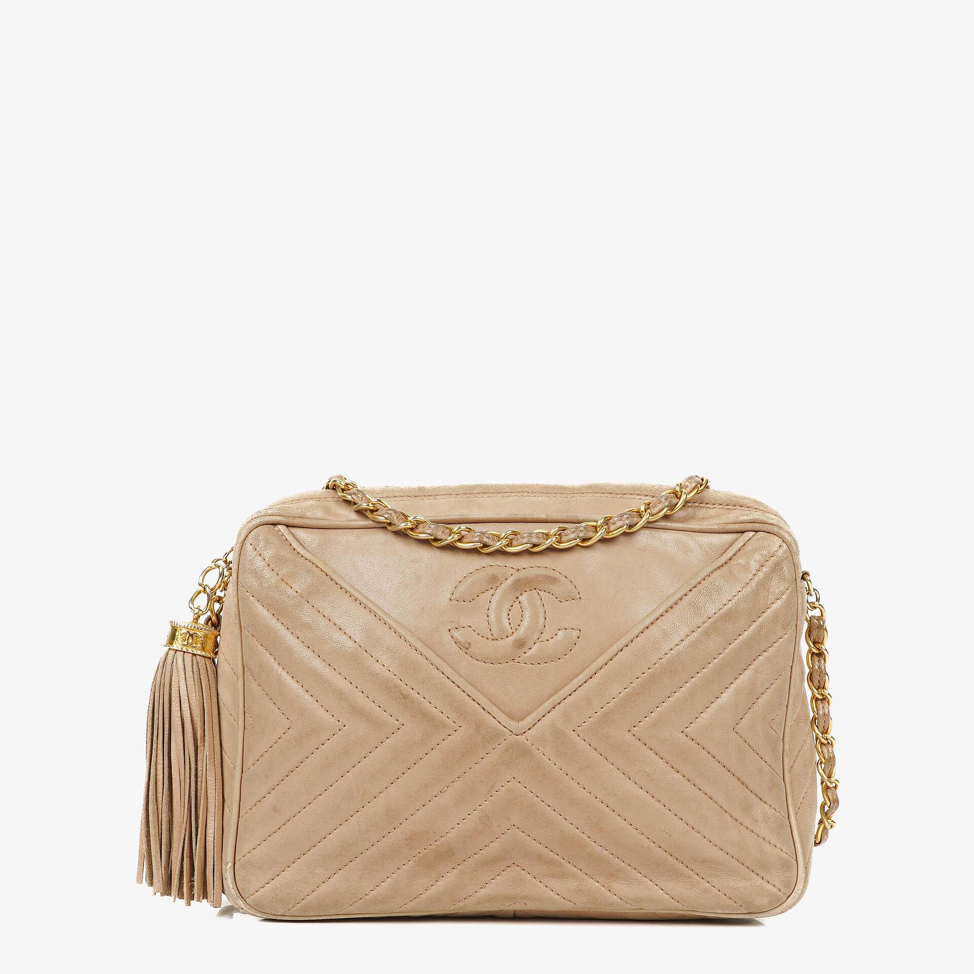 Chanel Camera Tassel Umhängetasche aus Leder