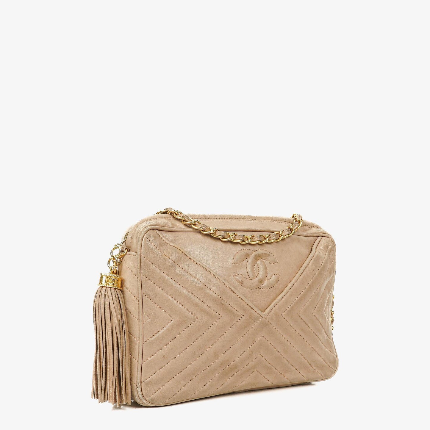 Chanel Camera Tassel Umhängetasche aus Leder