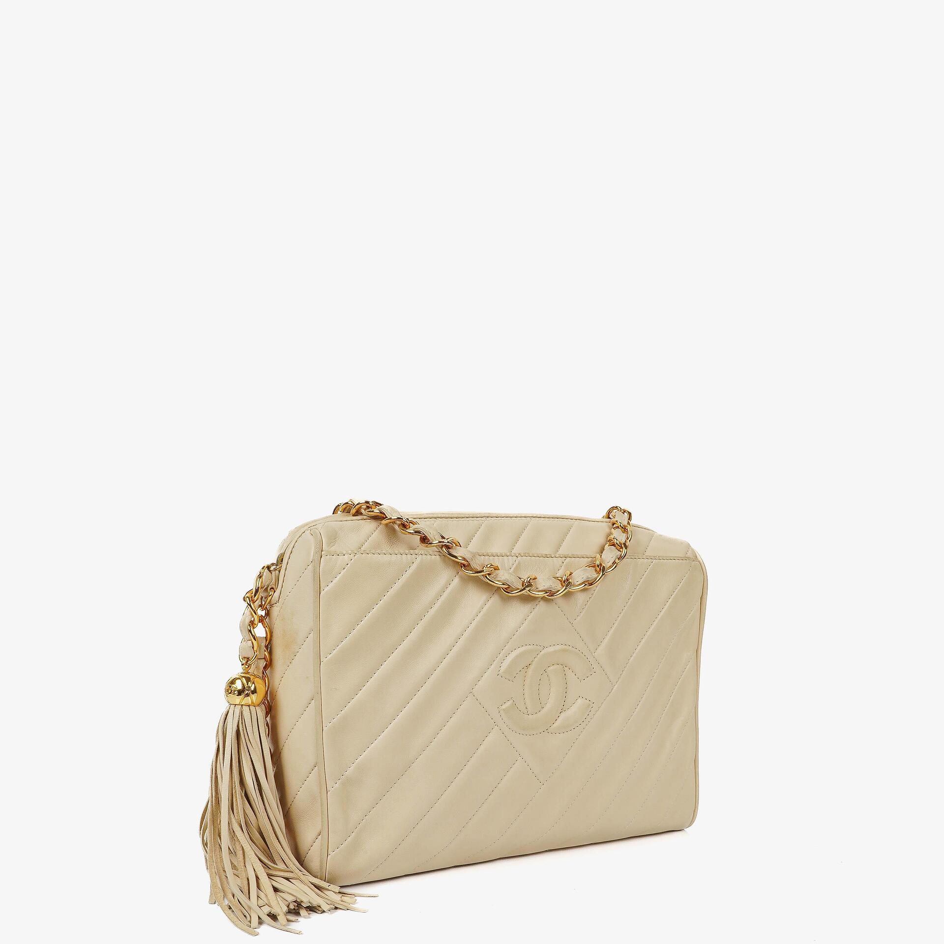 Chanel Kamera Quaste Leder Vordertasche Umhängetasche