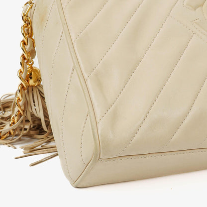 Chanel Kamera Quaste Leder Vordertasche Umhängetasche
