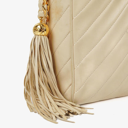 Chanel Kamera Quaste Leder Vordertasche Umhängetasche