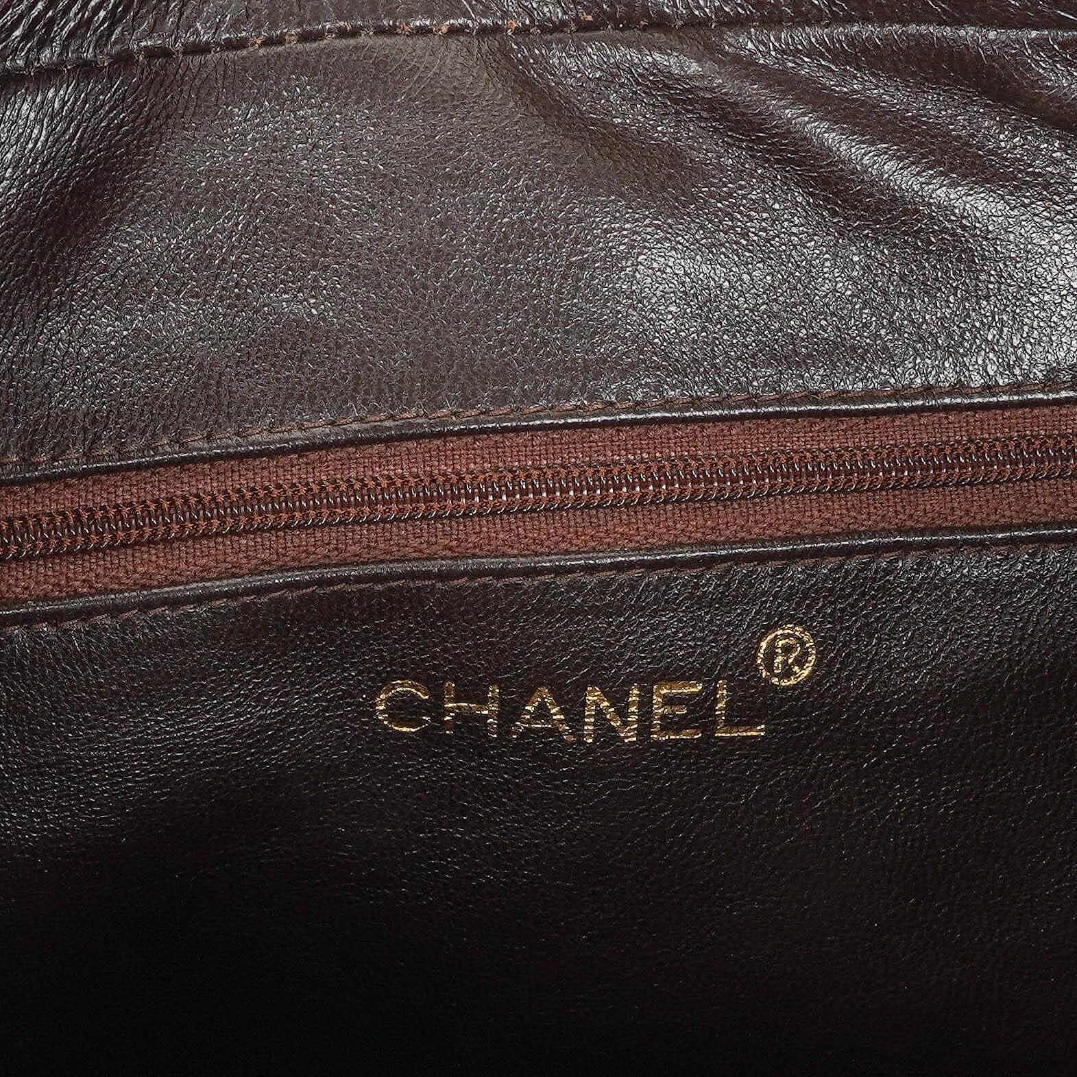 Chanel Camera Tassel Vintage Tasche aus braunem gestepptem Wildleder