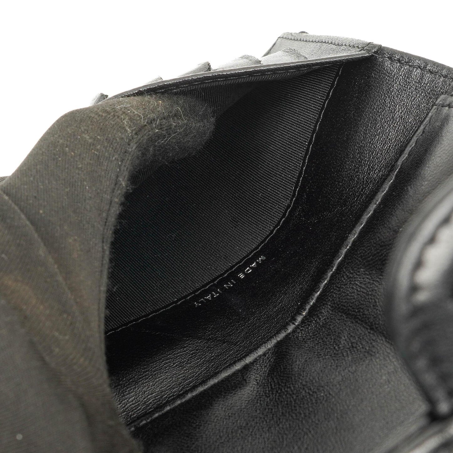 Chanel Kartenhalter Geldbörse So Black Gestepptes Lammleder Flap