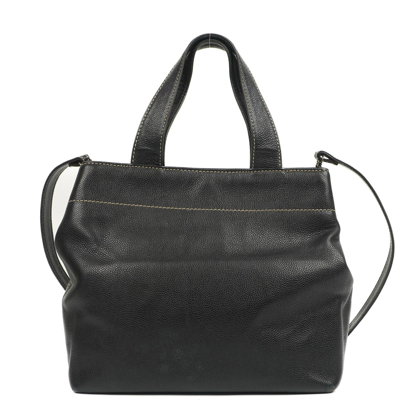 Chanel Caviar CC Schwarze Tote Tasche, 2000 - 2002