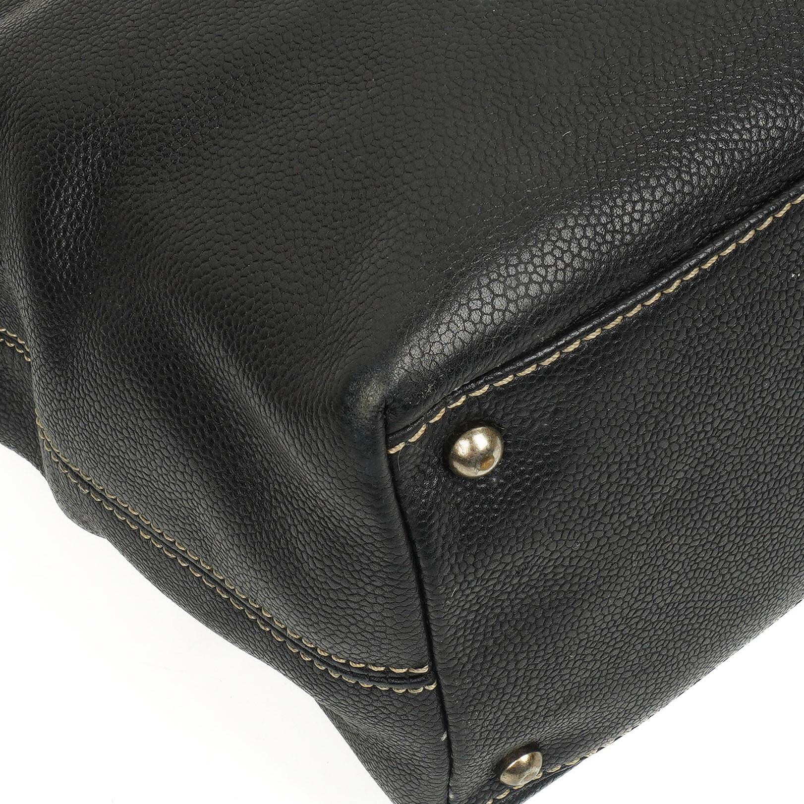 Chanel Caviar CC Schwarze Tote Tasche, 2000 - 2002