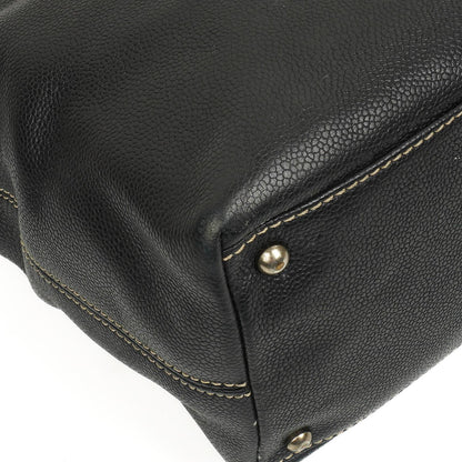 Chanel Caviar CC Schwarze Tote Tasche, 2000 - 2002