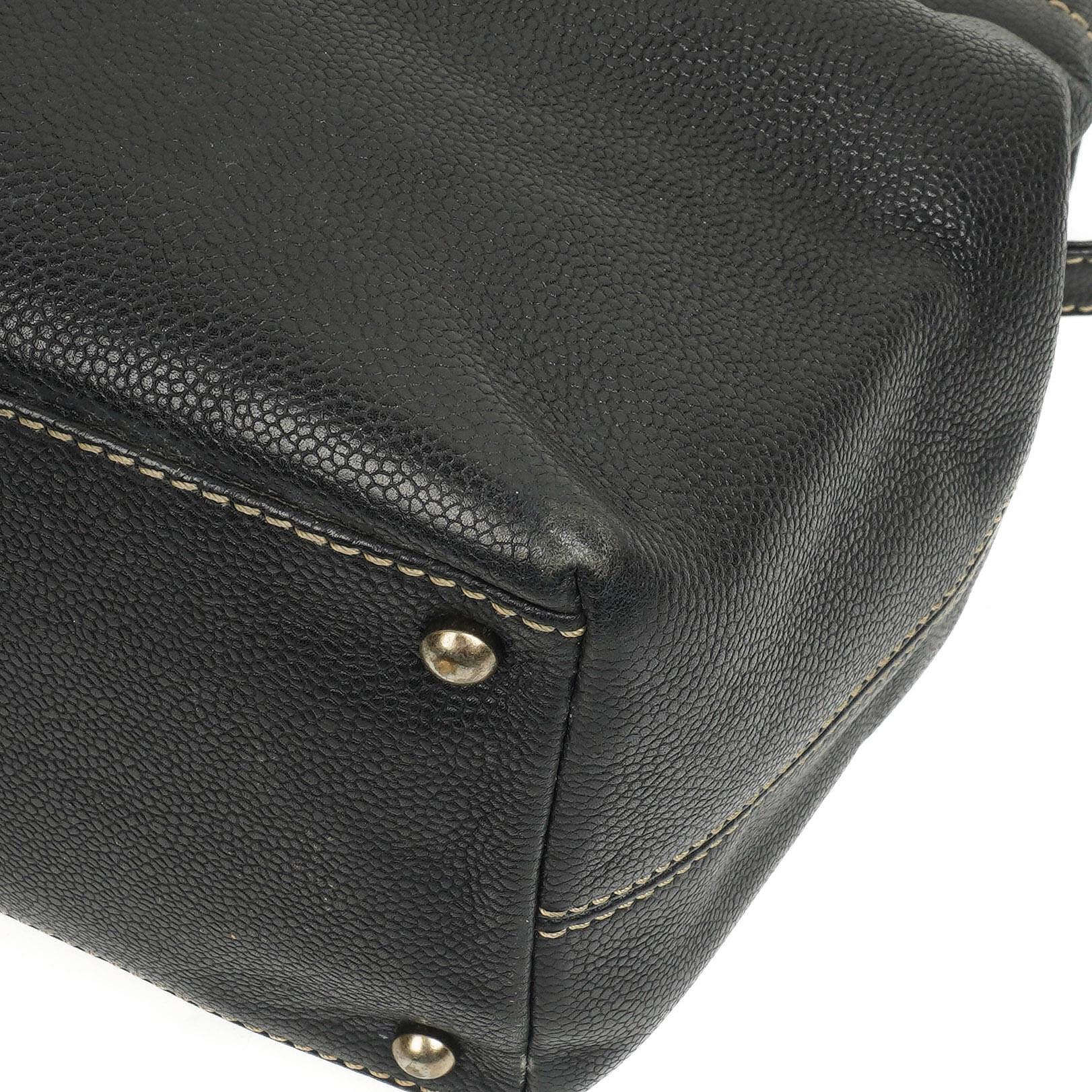 Chanel Caviar CC Schwarze Tote Tasche, 2000 - 2002