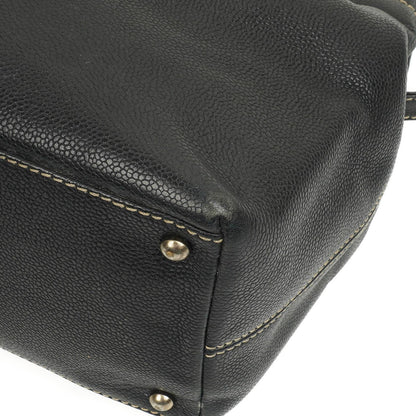 Chanel Caviar CC Schwarze Tote Tasche, 2000 - 2002