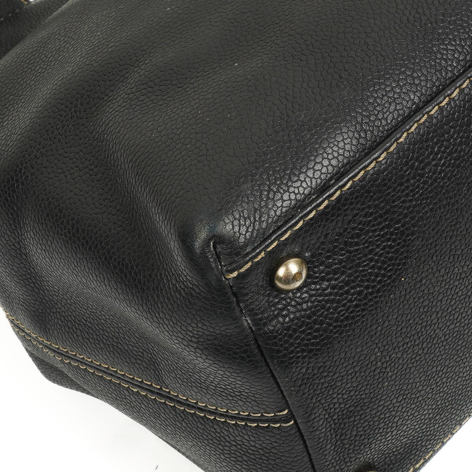 Chanel Caviar CC Schwarze Tote Tasche, 2000 - 2002