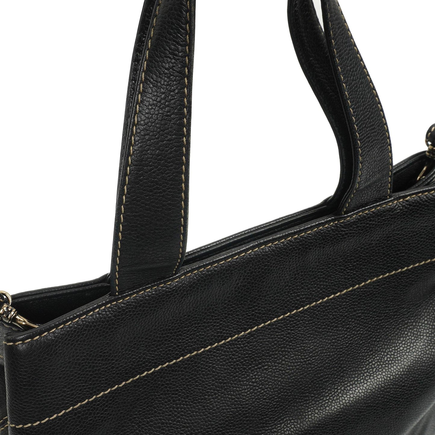 Chanel Caviar CC Schwarze Tote Tasche, 2000 - 2002