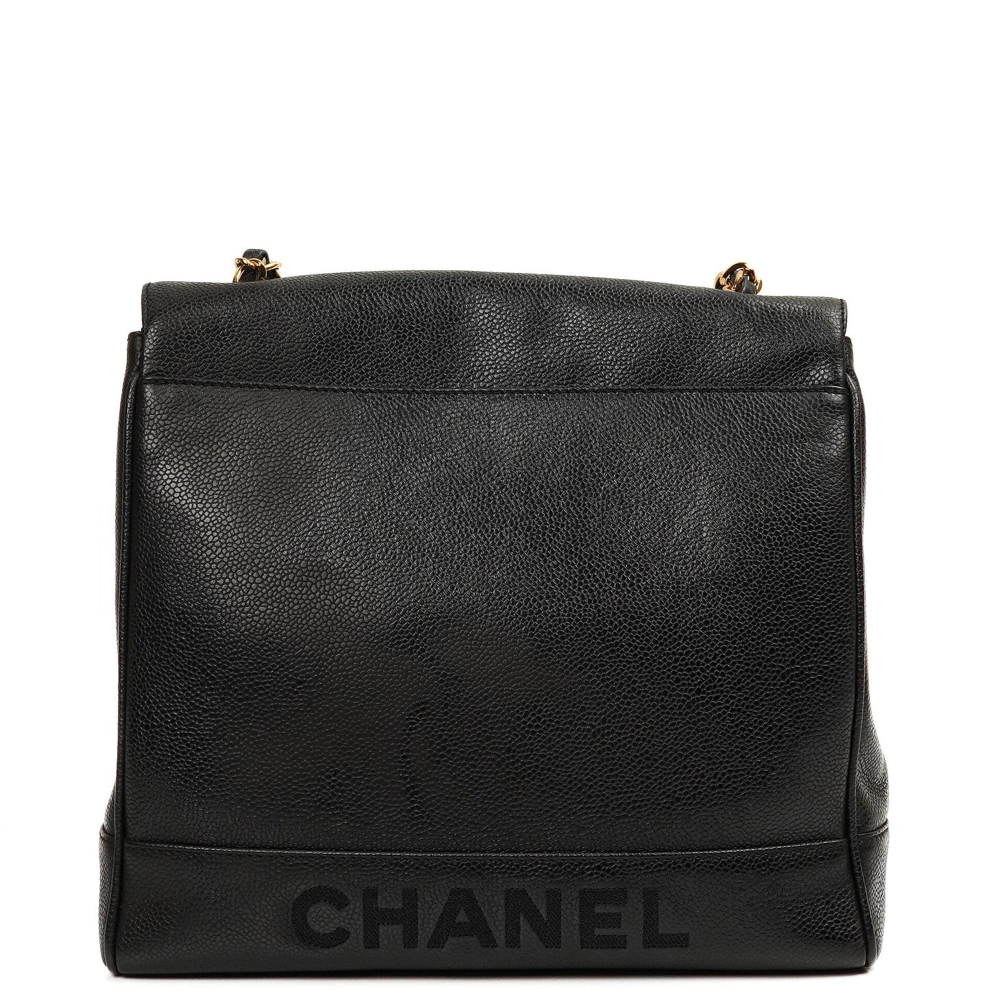 Chanel Caviar CC Klappenschultertasche, 24K Vergoldete Beschläge