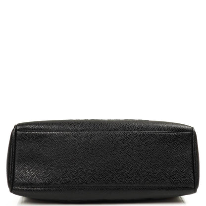 Chanel Caviar CC Klappenschultertasche, 24K Vergoldete Beschläge