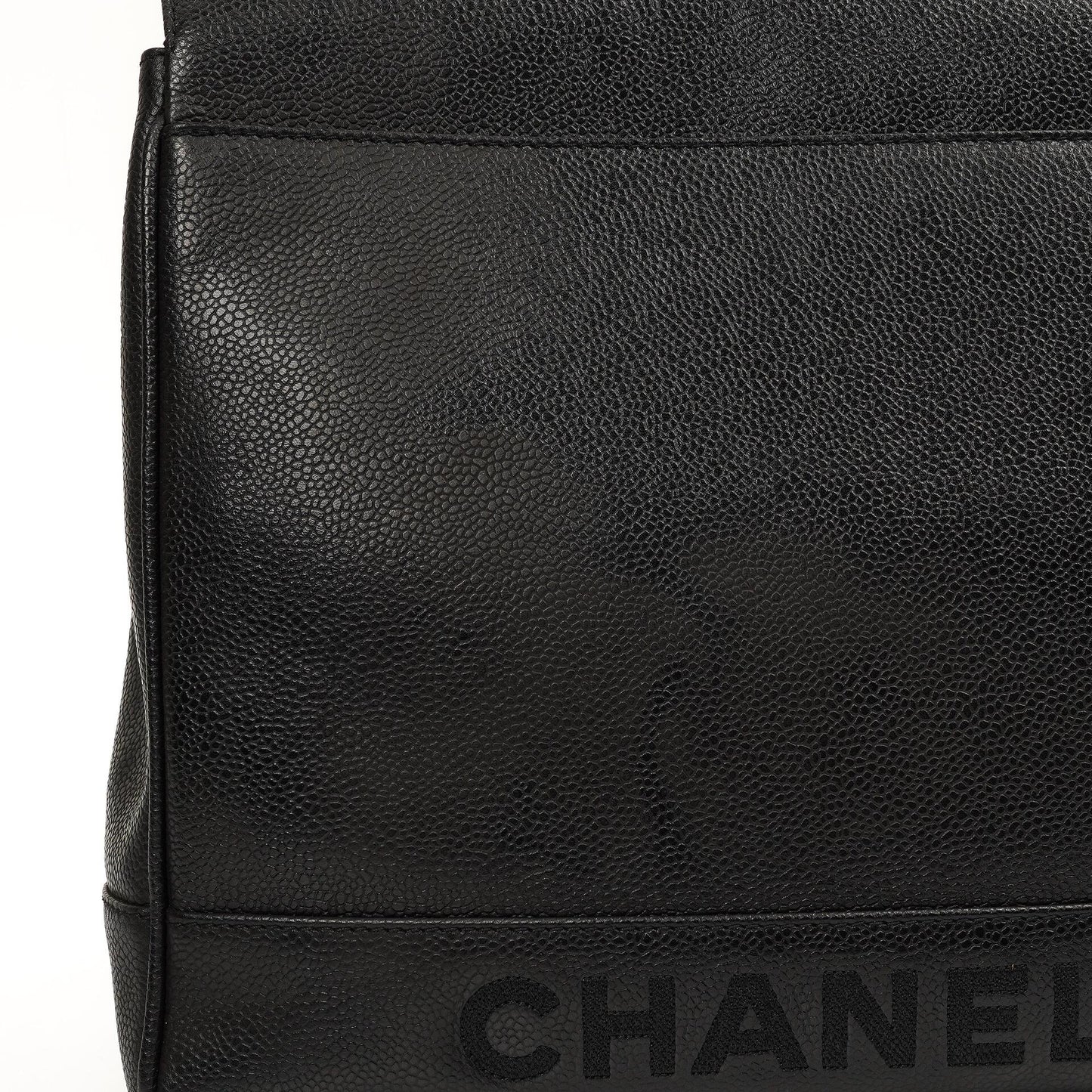 Chanel Caviar CC Klappenschultertasche, 24K Vergoldete Beschläge