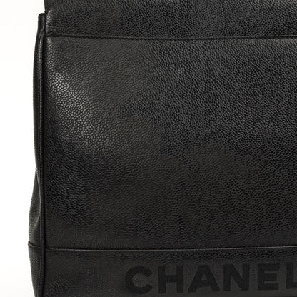 Chanel Caviar CC Klappenschultertasche, 24K Vergoldete Beschläge